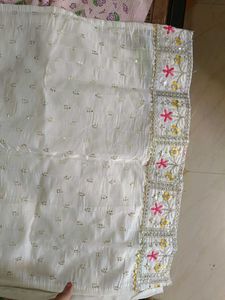 Elegant Off-White Kurta Set with Embroidery