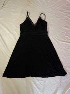 Elegant Black Spaghetti Strap Dress