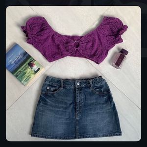 Purple Textured Crop Top⭐️