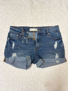 Distressed Denim Shorts