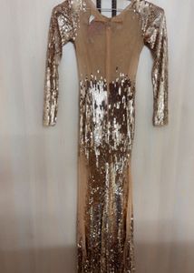 Sequin Embellished Maxi Party Dress