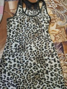 Leopard Print Dress with Lace Detail