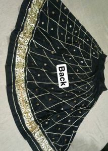 Luxury Satin Lehenga with Heavy Gota Patti Work