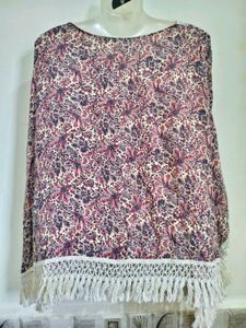 Boho Floral Tassel Top