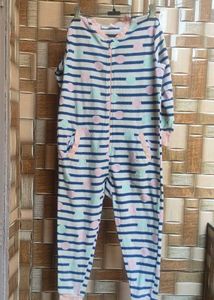 Striped One-Piece Pajama