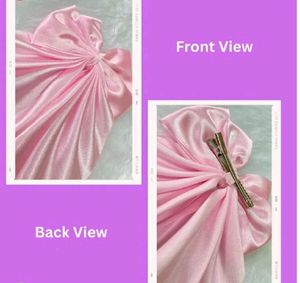 Satin Long Tail Hair Bow Clip