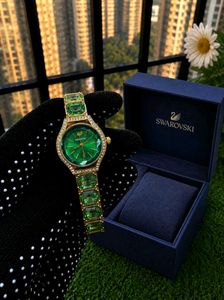 SWAROVSKI SW-GL-01 ELEGANCE WATCH ⌚💚✨*