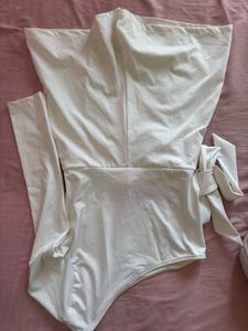 Chic White One-Shoulder Cut-Out Romper