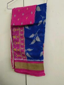 Yellow Saree with Floral Motif