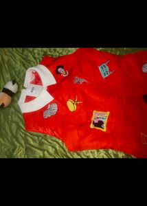 Unique Red Embroidered Dress