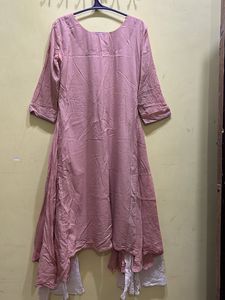 Neerus Peach Kurta Size XXL
