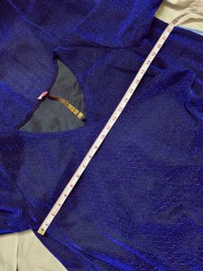 Sparkly Blue V-Neck Dress