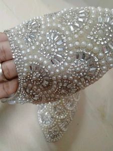 Embellished Pearl &amp; Crystal Mules