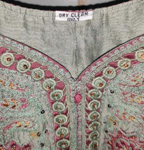Elegant Punjabi Style Embroidered Kurta Set