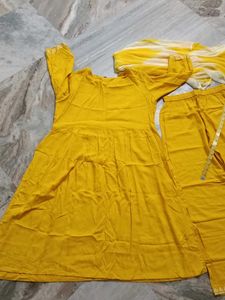 Yellow Kurta Set with Dupatta