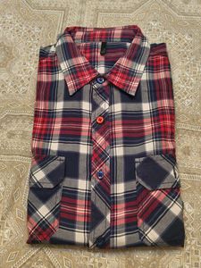 Benetton Plaid Button-Down Shirt
