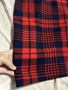 Red &amp; Blue Plaid Bodycon Dress