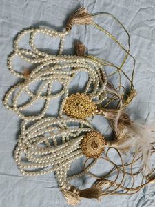 Designer Pearl Kamarbandh with Tassels