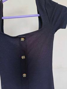 Chic Black Button-Up Mini Dress