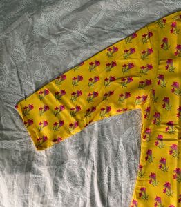 🌼Yellow Printed Kurta