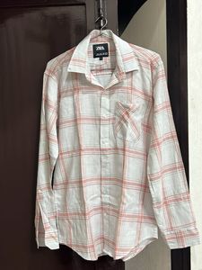 Zara Plaid Long Sleeve Shirt