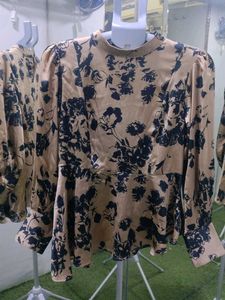 Floral Print Peplum Top
