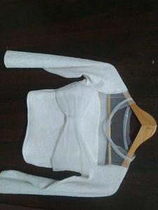 Elegant White Party-Wear Top