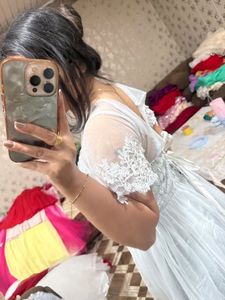 Light Blue Tulle Embellished Dress🎀❤️🦋