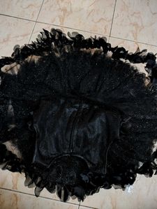 New Black Embellished kids frock