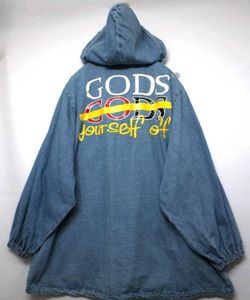 unisex Hooded Denim Jacket