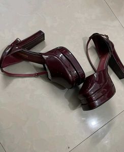 Elegant Burgundy Mary Jane Heels