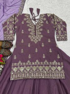 🆕️🆕️Lehenga With Long Top And Dupatta