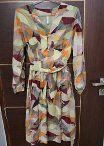 Chic Geometric Print Dress