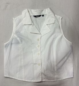White Sleeveless Top