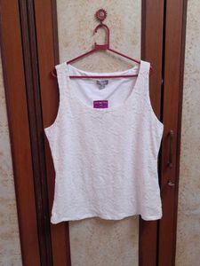 Off White Netted Top