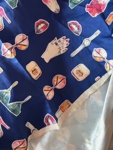 01mtr Chic Blue Fashion Print material