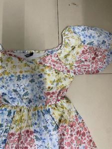 Bohemian Patchwork Floral Dress