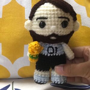 Handmade Messi Crochet Doll