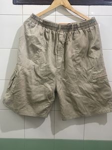 Men's Beige Cargo Shorts