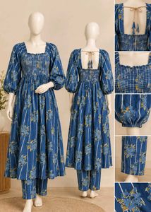 💙✨ Beautiful Blue Floral Dress Set ✨💙