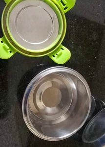 Set of 2 Stainless Steel Food Containers