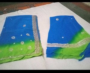 Blue and Green Ombre Dupatta