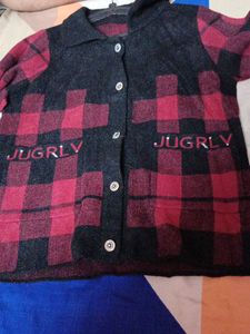 women Buffalo plaid check sweater