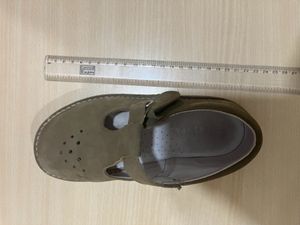 Imported Olive Green T-Strap Shoes From Paris