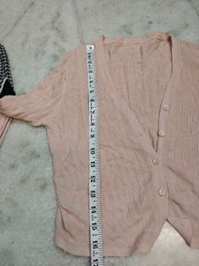 Cute Pink Button-Up Cardigan