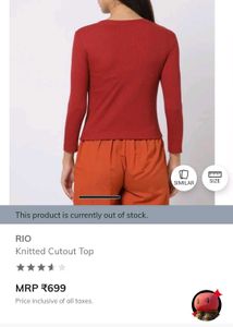 RIO Knitted Cutout Top