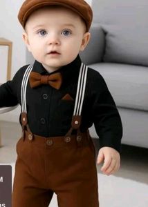 Stylish Black Kurta Set with Bow Detail