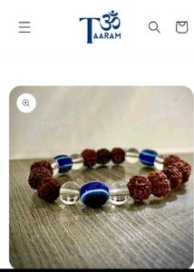 Rudraksha and Crystal Bracelet
