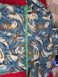 Abstract Print Button-Up Shirt twice used