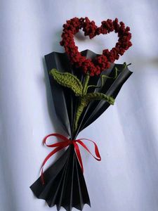 Crocheted Heart Bouquet